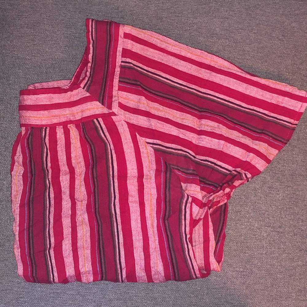 UNIVERSAL THREAD & CO|FLOWY|MULTI-COLORED|SHORT SLEEVE|BLOUSE|XS
